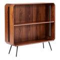 Moderne houten boekenkast met metalen poten