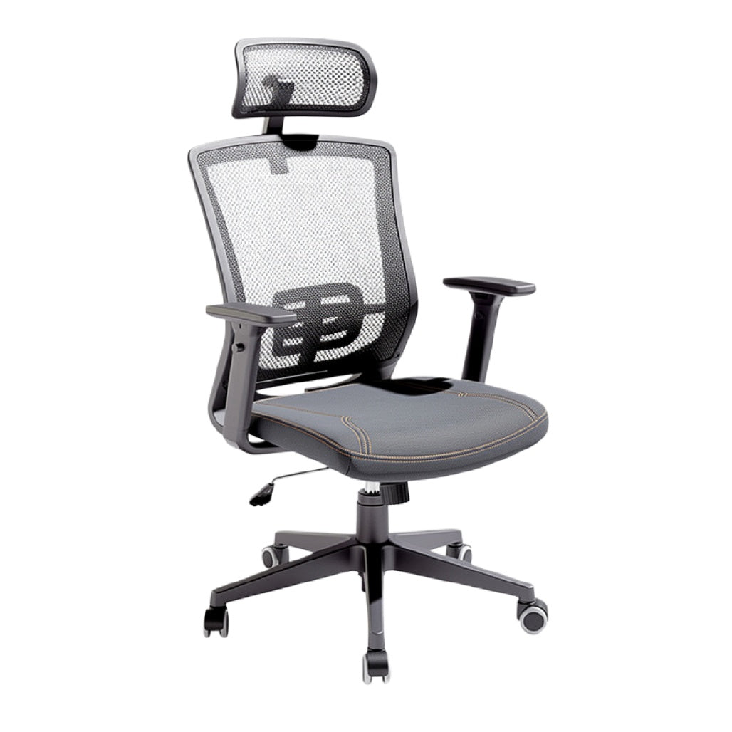 Ergonomische bureaustoel met mesh rugleuning en verstelbare armleuningen